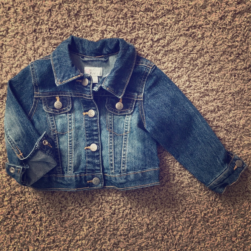 Denim Jacket, Baby 12-18 mo, silver buttons